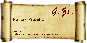 Görög Zsombor névjegykártya